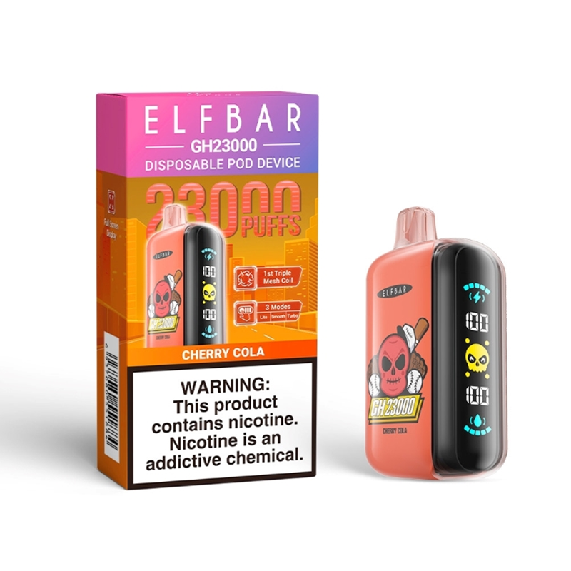 Elf Bar GH23000 Cherry Cola Vape - Rechargeable, 50mg Nicotine, 23000 Puffs
