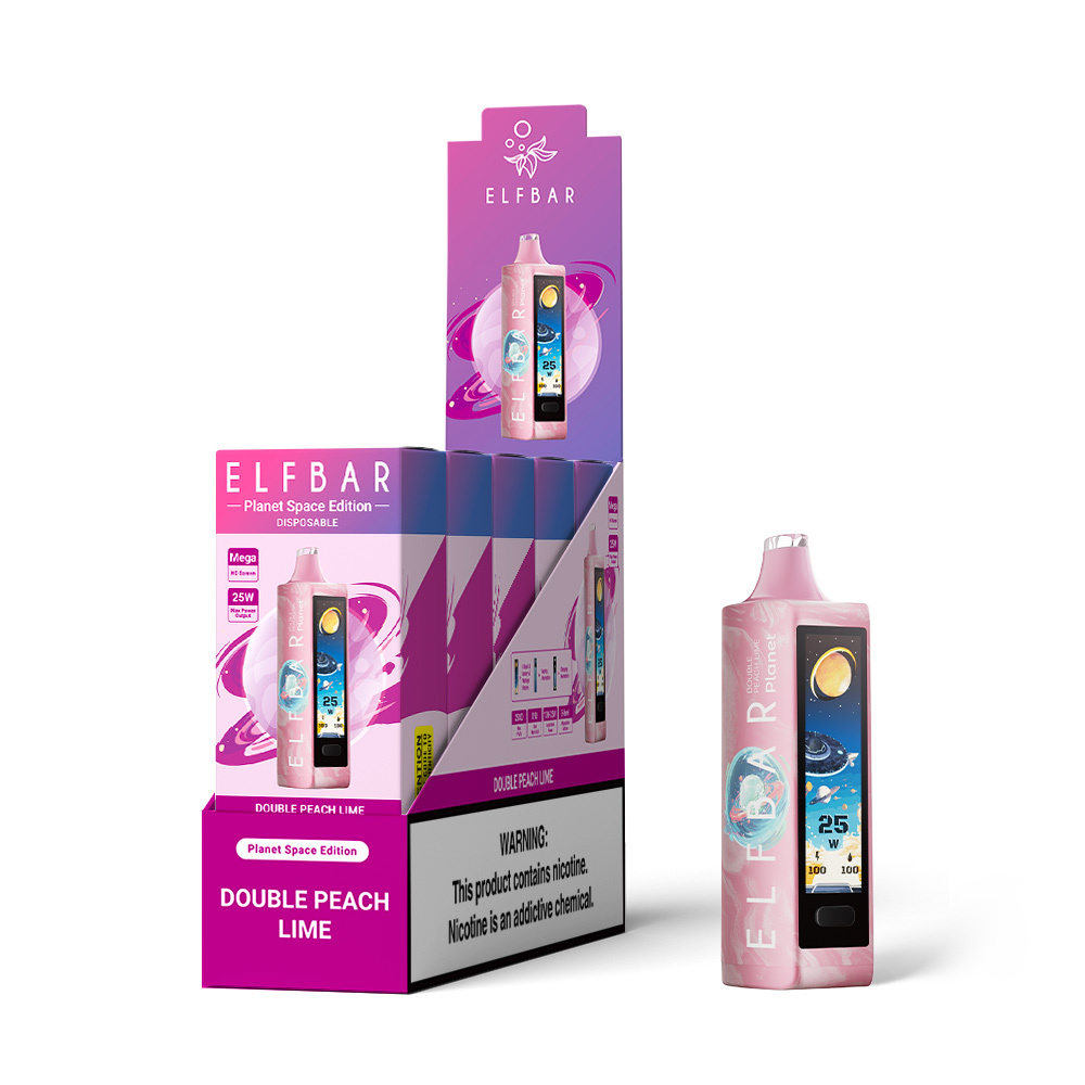 Double Peach Lime Flavor ELFBAR Planet 25000