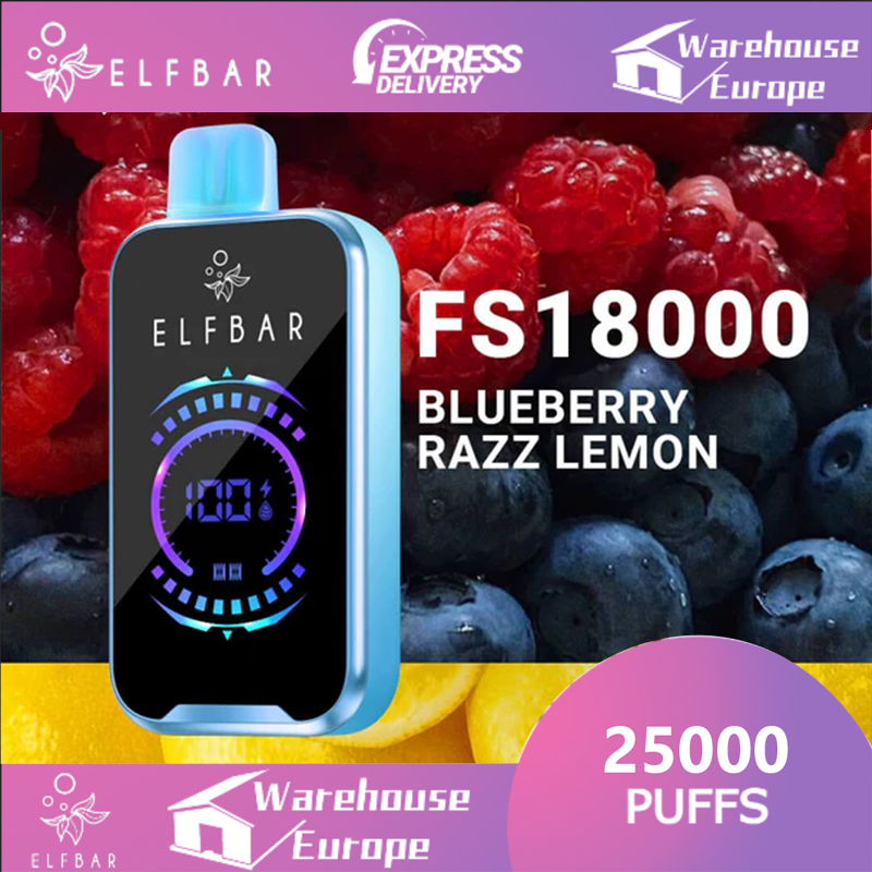 Blueberry Razz Lemon ELF BAR FS18000 Vape 800mAh 5% Nic