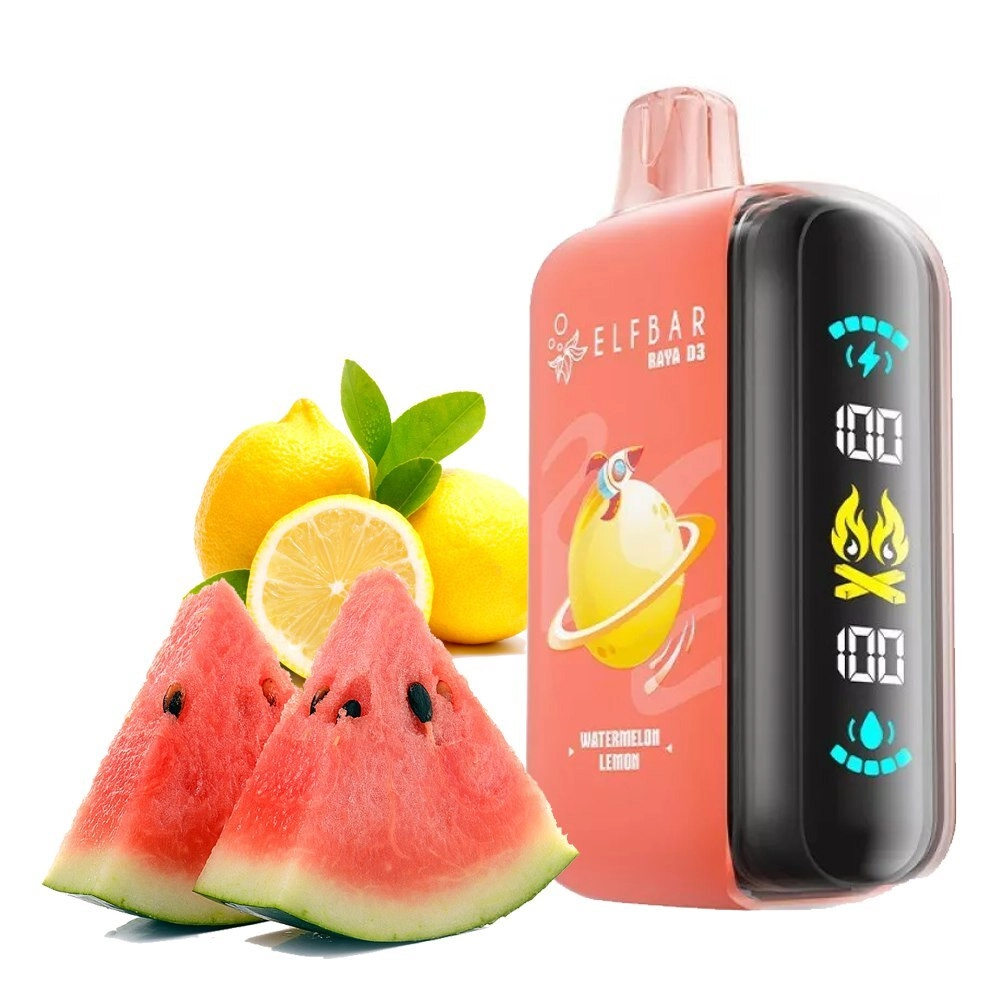 Elf Bar Raya D3 25000 Watermelon Lemon 5% nicotine strength