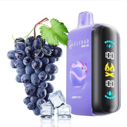 Elf Bar Raya D3 25000 Puff Grape Ice 5% nicotine strength