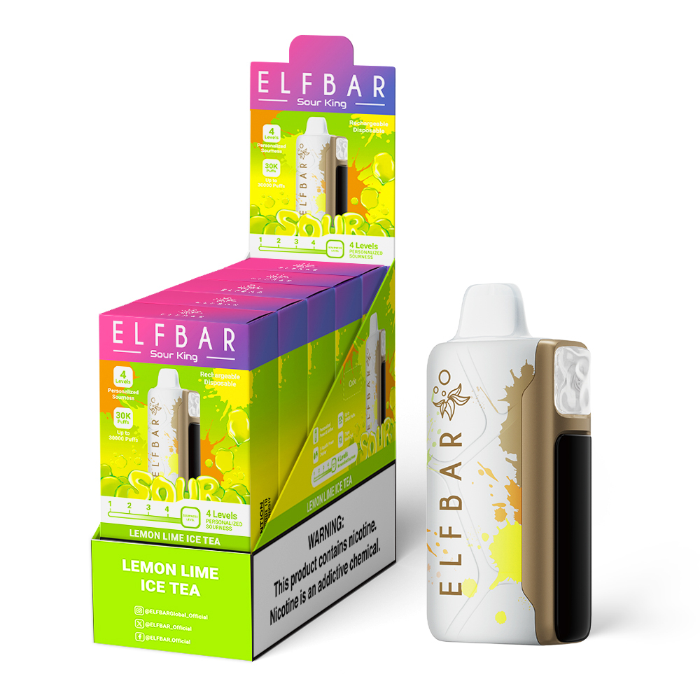 Buy Elfbar Sour King: 30,000 Puffs | 4 Sourness Levels