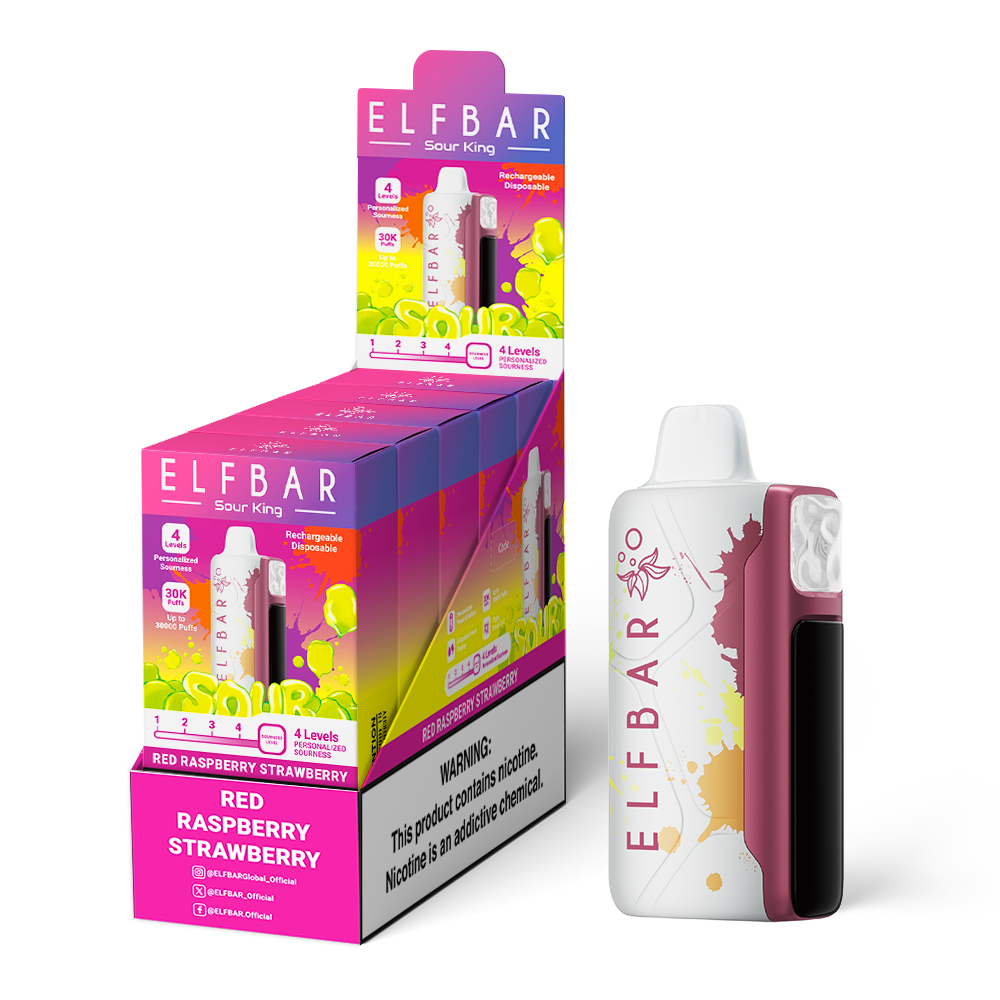 Buy Elfbar Sour King: 30,000 Puffs | 4 Sourness Levels