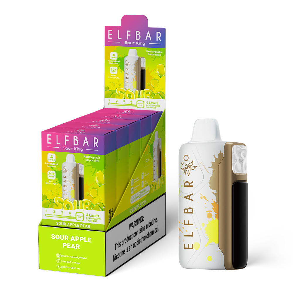 Buy Elfbar Sour King: 30,000 Puffs | 4 Sourness Levels