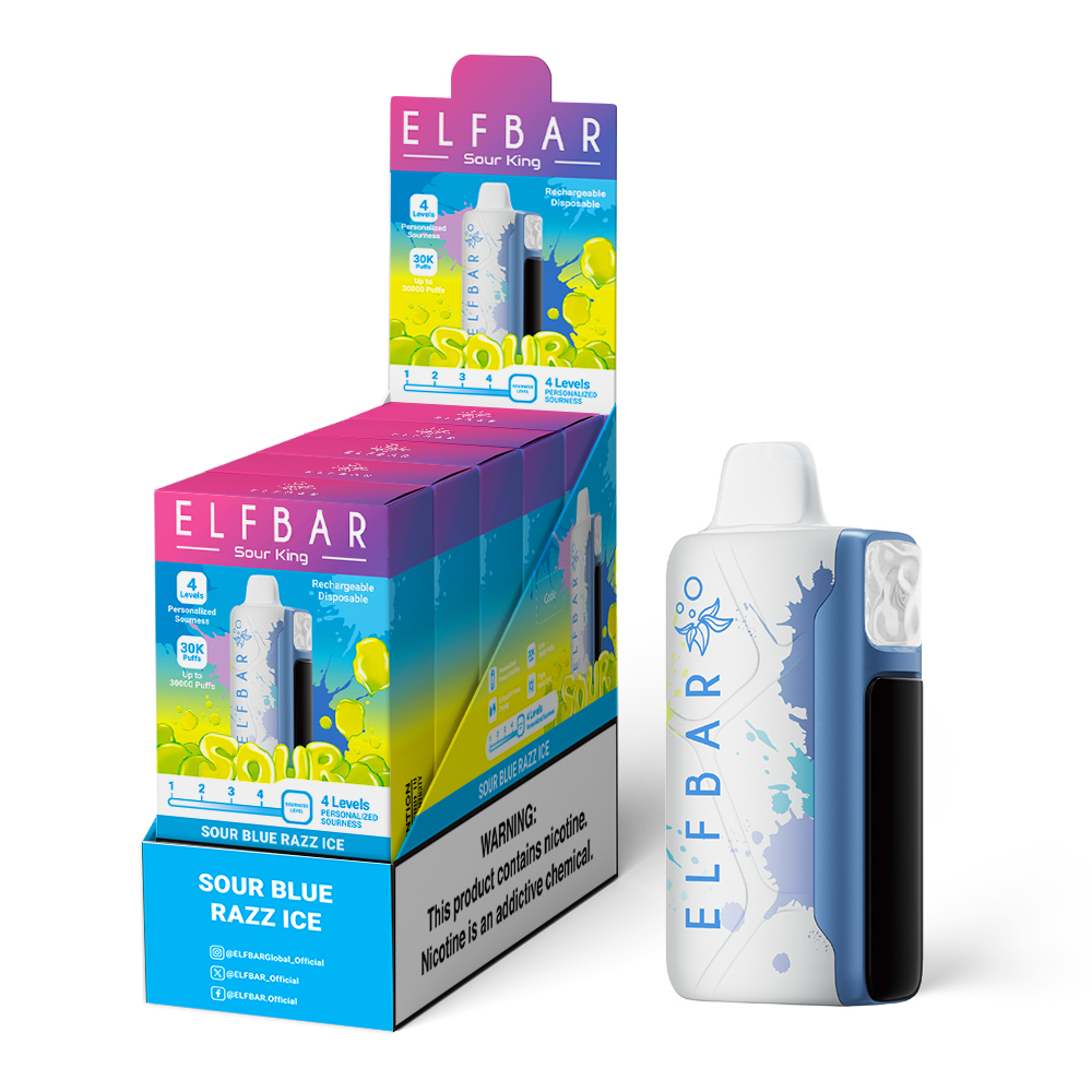 Buy Elfbar Sour King: 30,000 Puffs | 4 Sourness Levels