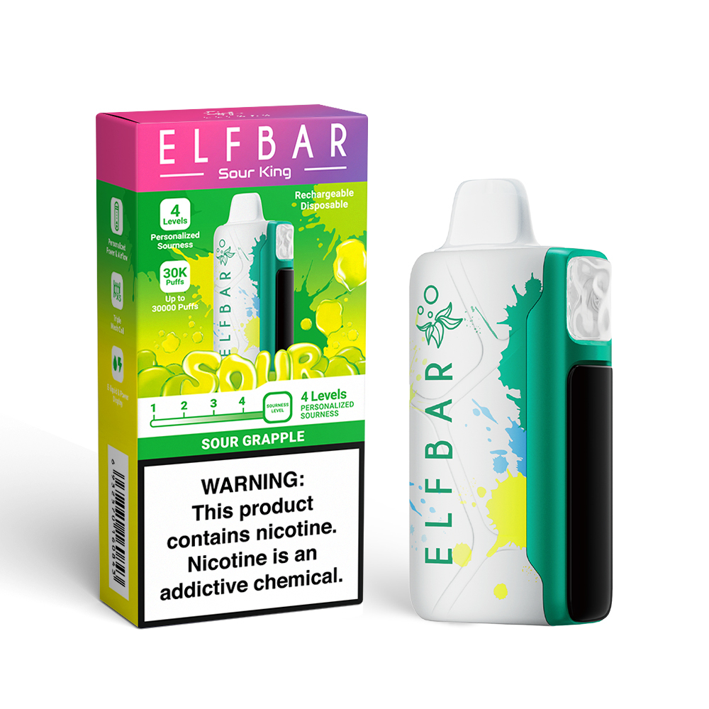 Buy Elfbar Sour King: 30,000 Puffs | 4 Sourness Levels