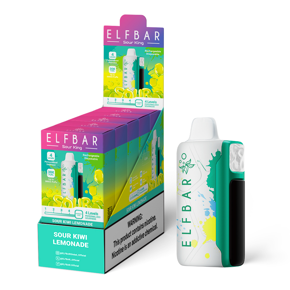 Buy Elfbar Sour King: 30,000 Puffs | 4 Sourness Levels