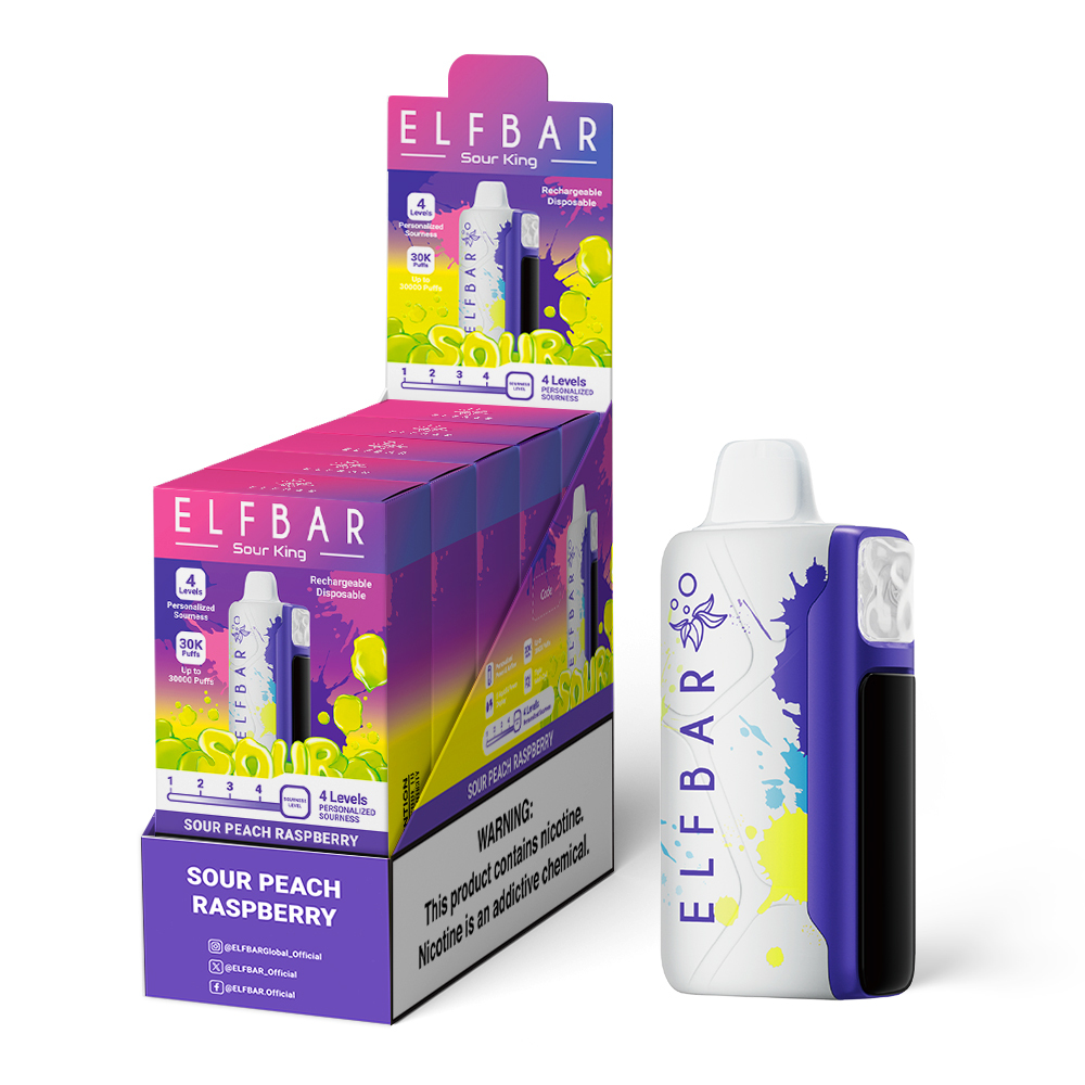 Buy Elfbar Sour King: 30,000 Puffs | 4 Sourness Levels