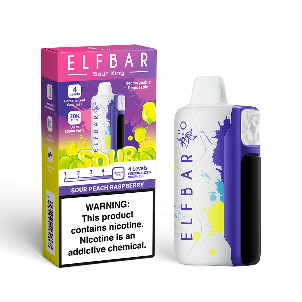 Buy Elfbar Sour King: 30,000 Puffs | 4 Sourness Levels