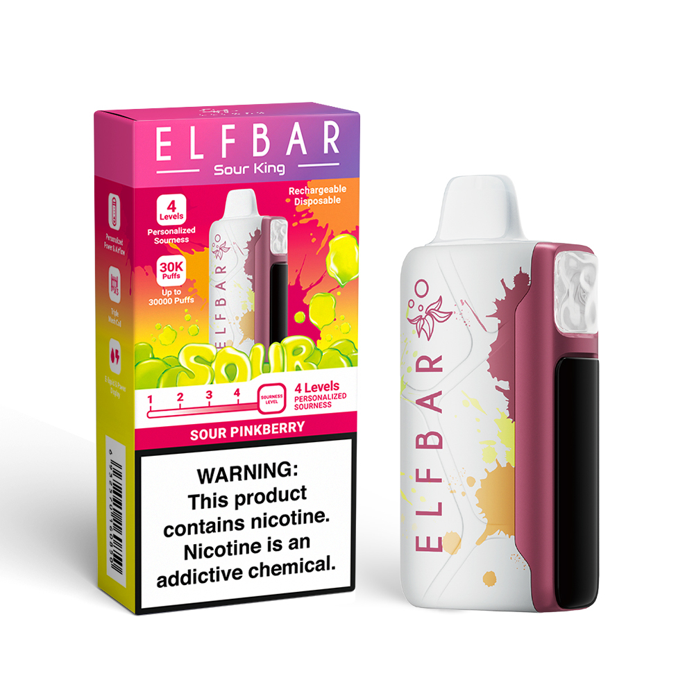 Buy Elfbar Sour King: 30,000 Puffs | 4 Sourness Levels