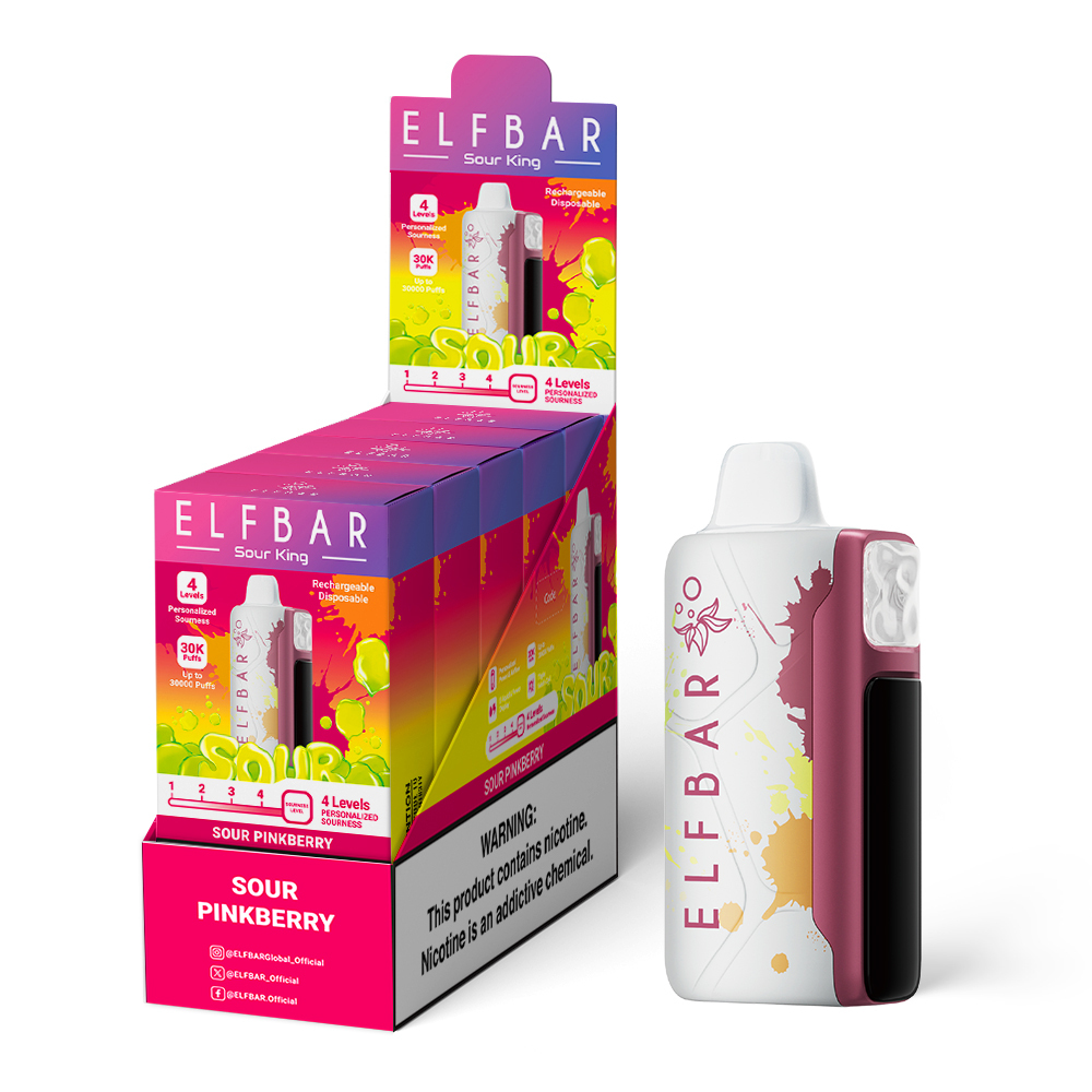 Buy Elfbar Sour King: 30,000 Puffs | 4 Sourness Levels