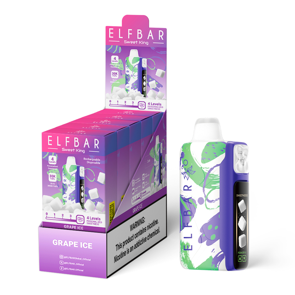Grape Ice Elfbar Sweet King 30000 Puffs | 4 Sweetness Modes