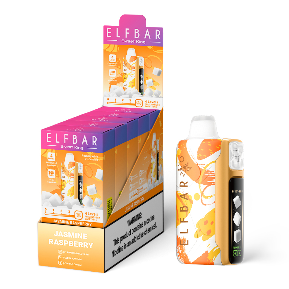 Jasmine Raspberry Elfbar Sweet King 30000 Puffs | 4 Sweetness Modes