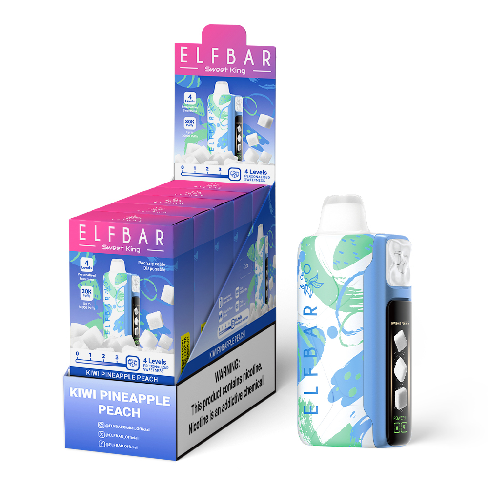 Kiwi Pineapple Peach Elfbar Sweet King 30000 Puffs | 4 Sweetness Modes