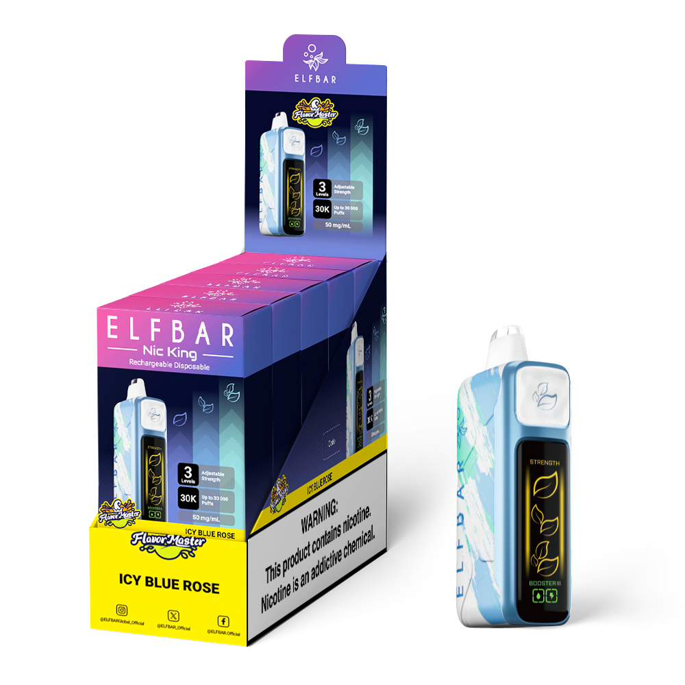 Icy Blue Rose Elfbar NIC King | 30K Puffs & Nicotine Control