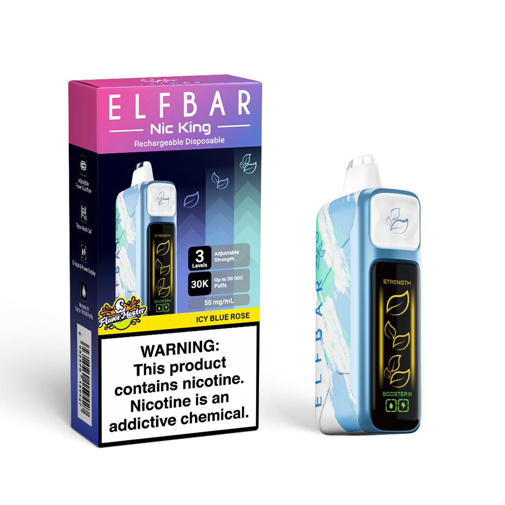 Icy Blue Rose Elfbar NIC King | 30K Puffs & Nicotine Control