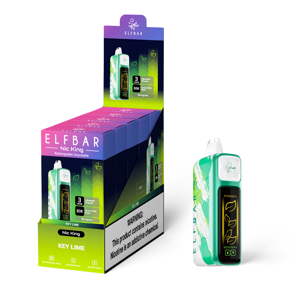 Key Lime Elfbar NIC King | 30,000 Puffs | Rechargeable Vape