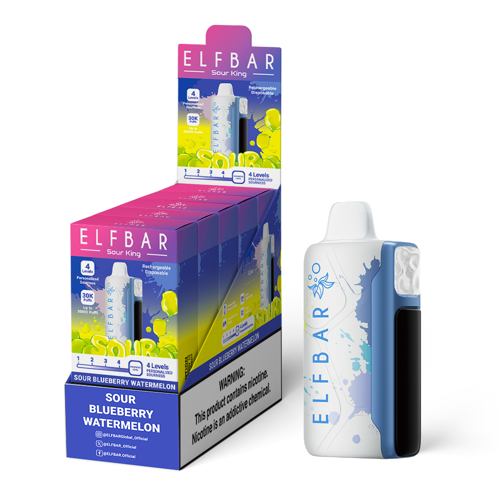 Sour Blueberry Watermelon Elfbar Sour King | 30K Puffs, Adjustable Sourness