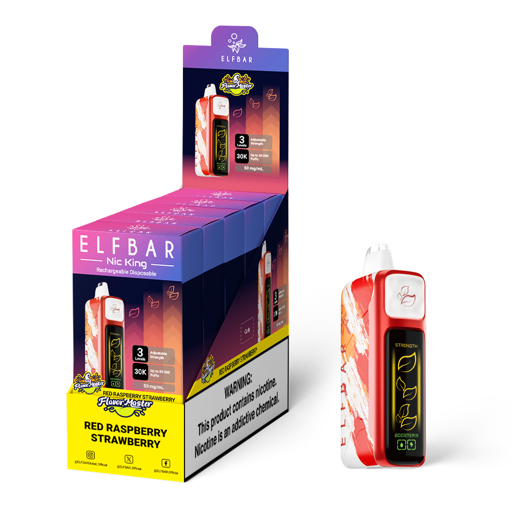  Elfbar NIC King Red Raspberry Strawberry (30K Puffs) - EU
