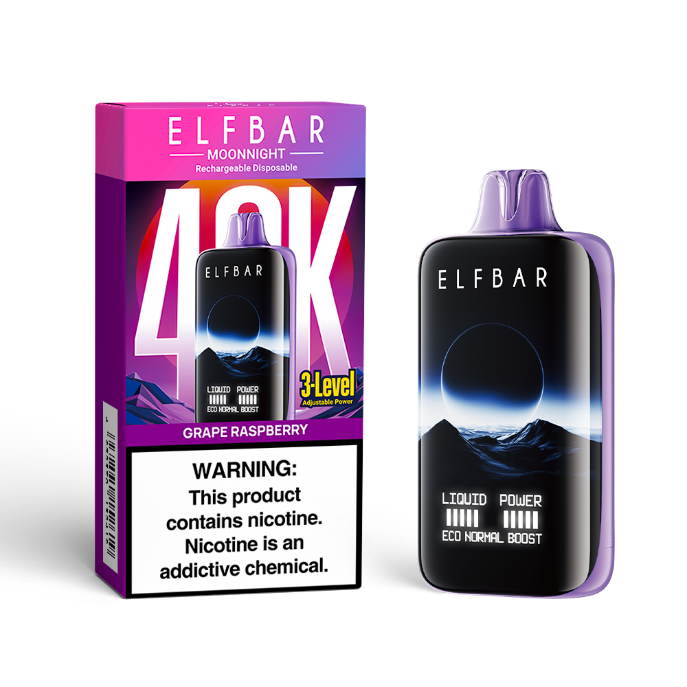 Elfbar MoonNight Vape – 40,000 Puffs, Dual Vapor, Smart Display & Bold Flavors
