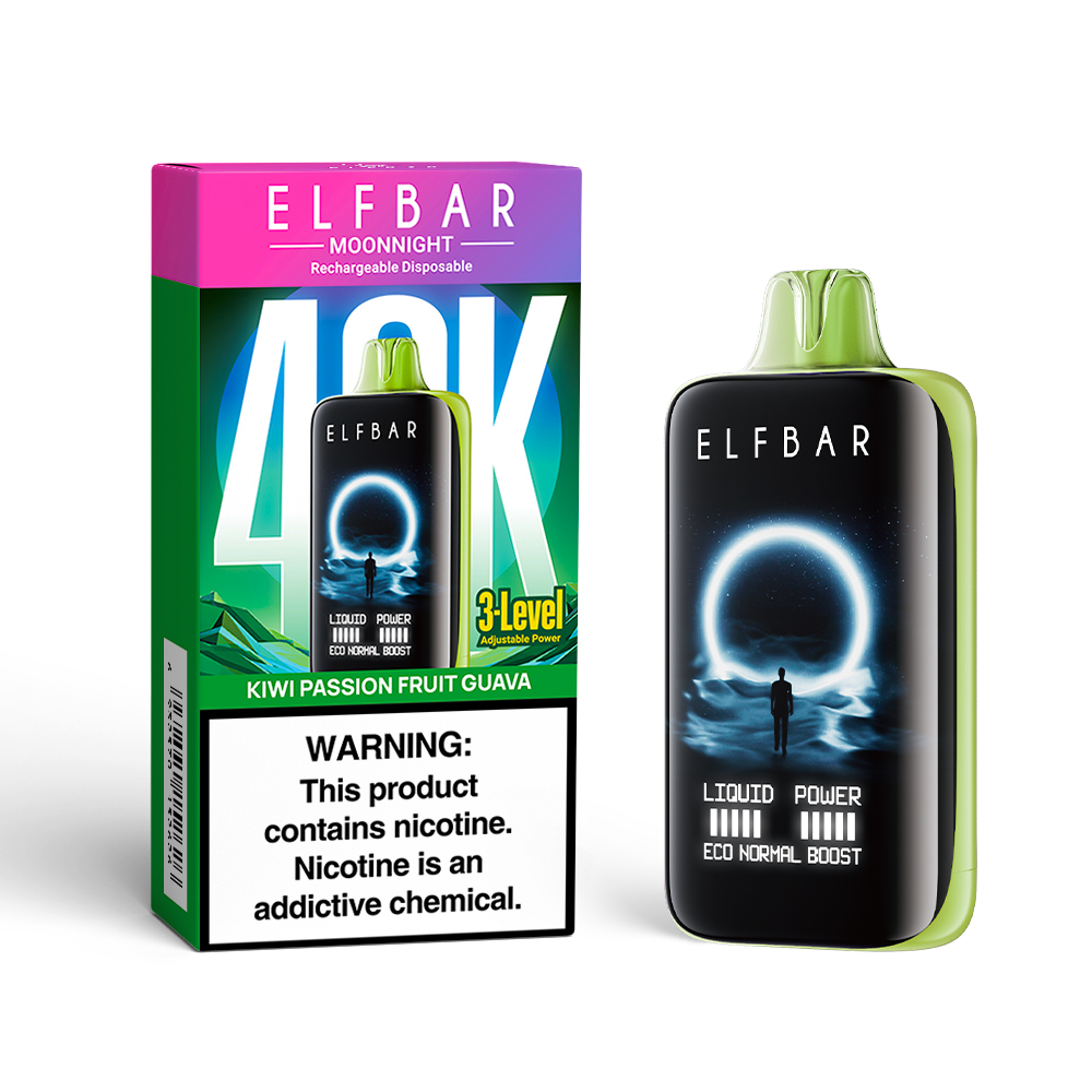Elfbar MoonNight Vape – 40,000 Puffs, Dual Vapor, Smart Display & Bold Flavors