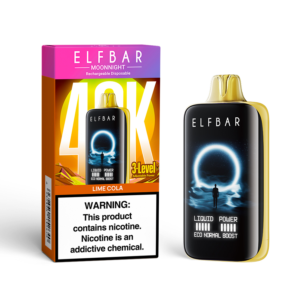 Elfbar MoonNight Vape – 40,000 Puffs, Dual Vapor, Smart Display & Bold Flavors