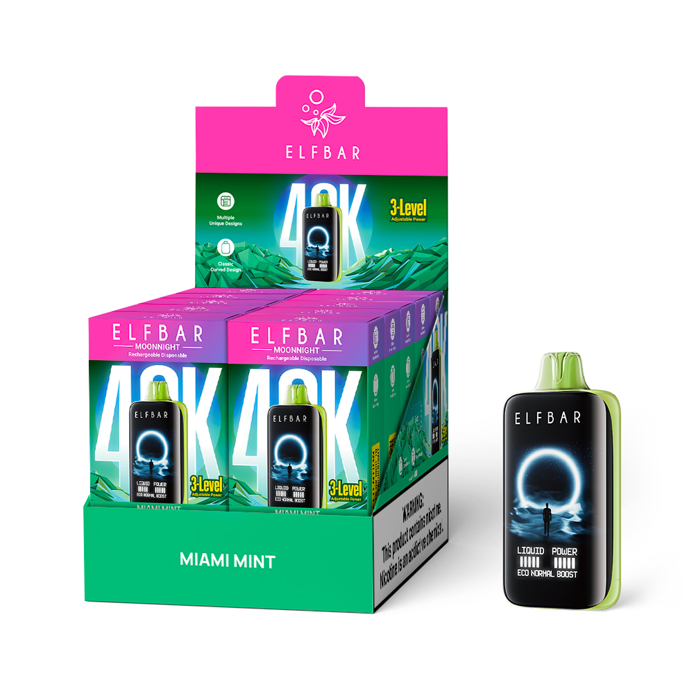 Elfbar MoonNight Vape – 40,000 Puffs, Dual Vapor, Smart Display & Bold Flavors