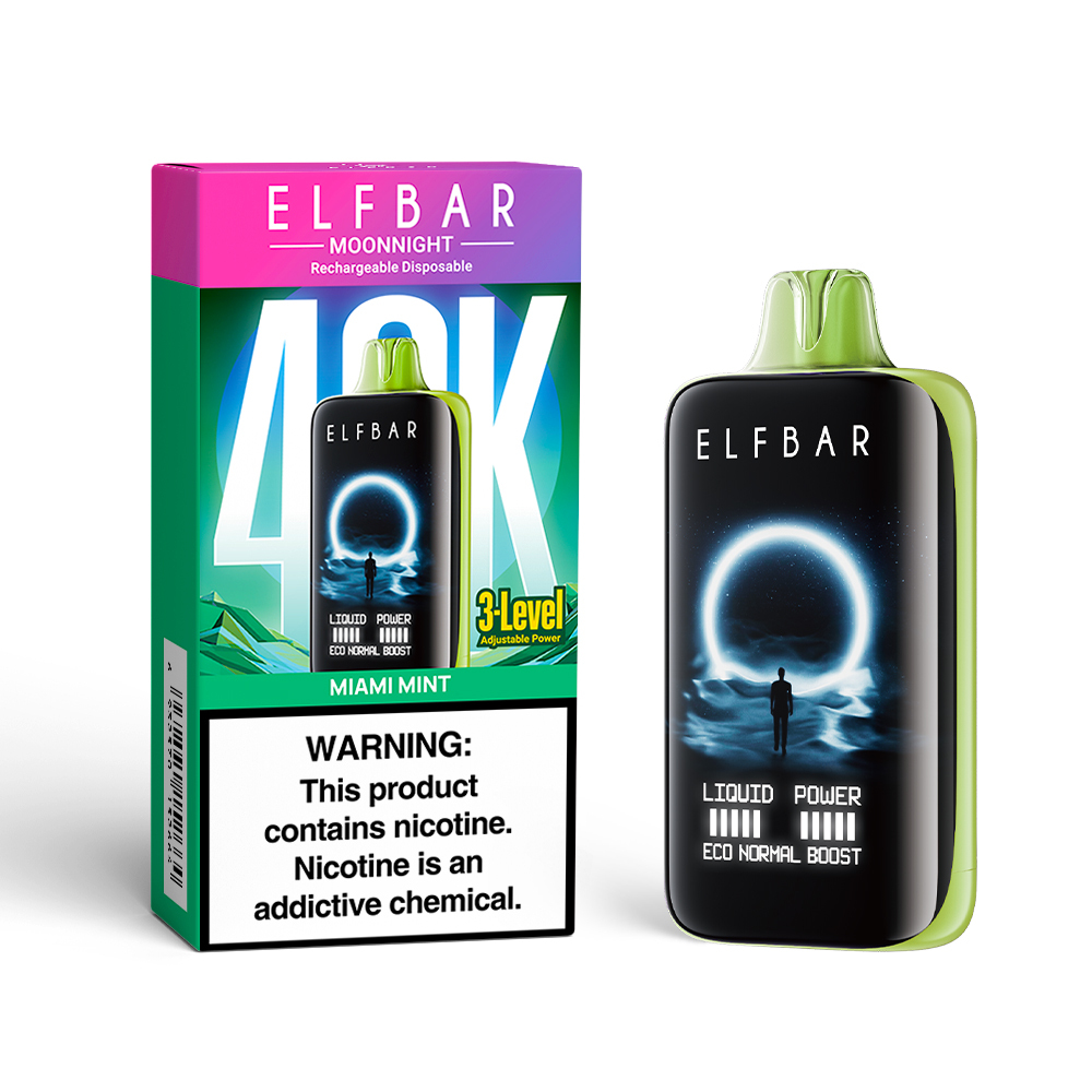 Elfbar MoonNight Vape – 40,000 Puffs, Dual Vapor, Smart Display & Bold Flavors