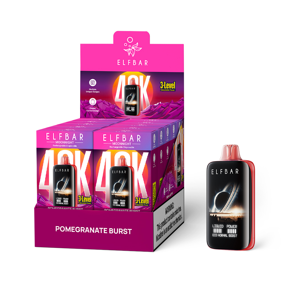 Elfbar MoonNight Vape – 40,000 Puffs, Dual Vapor, Smart Display & Bold Flavors