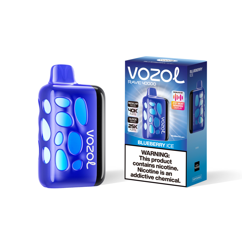 VOZOL Rave 40000 Vape – 270° Glow, 40,000 Puffs, 20 Flavors