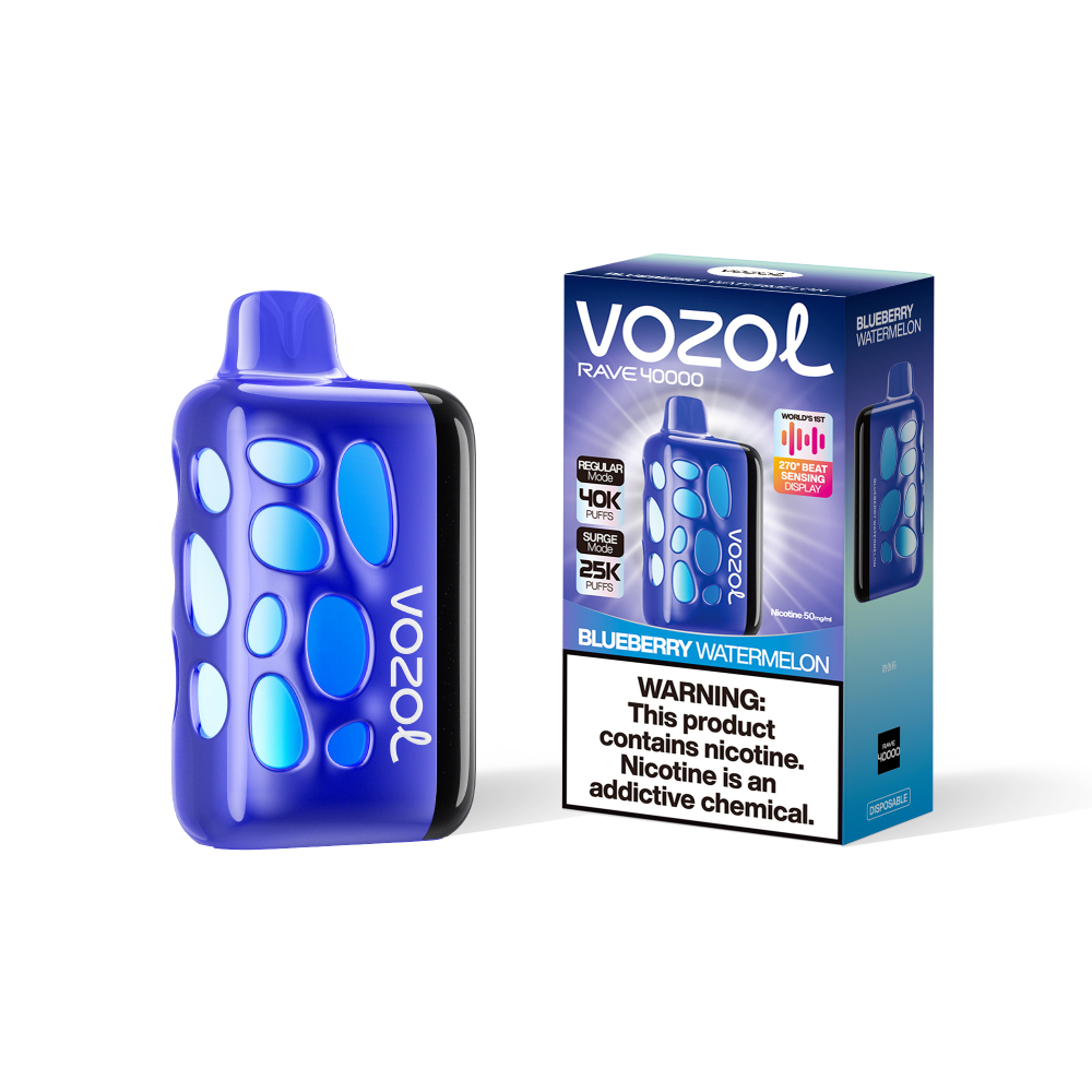 VOZOL Rave 40000 Vape – 270° Glow, 40,000 Puffs, 20 Flavors