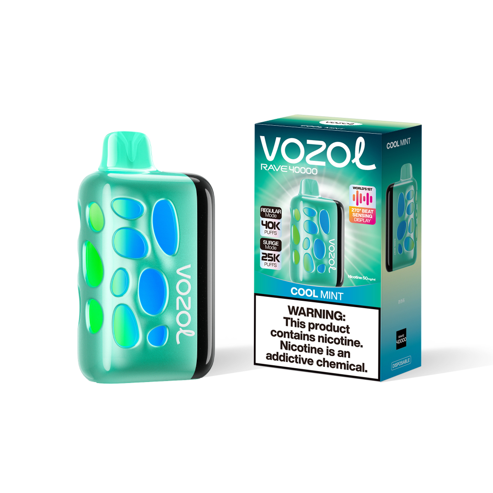 VOZOL Rave 40000 Vape – 270° Glow, 40,000 Puffs, 20 Flavors