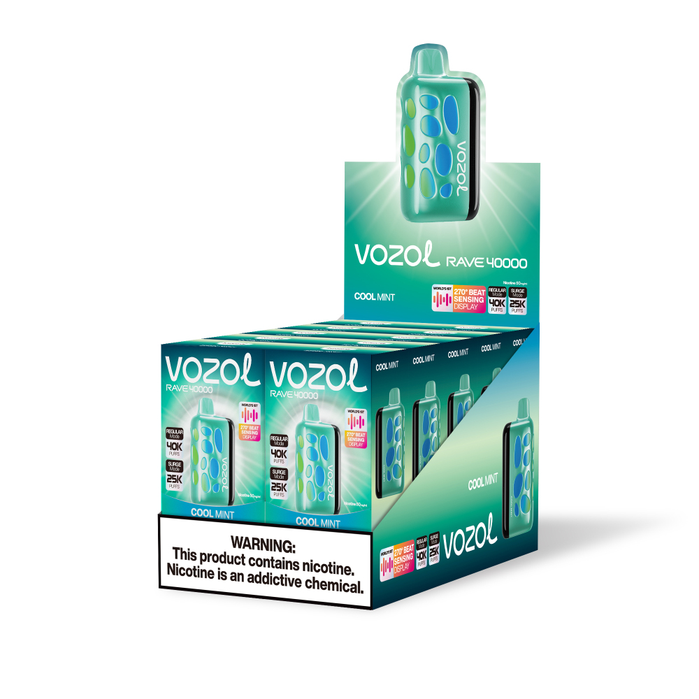 VOZOL Rave 40000 Vape – 270° Glow, 40,000 Puffs, 20 Flavors