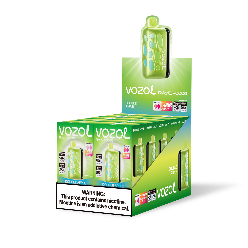 VOZOL Rave 40000 Vape – 270° Glow, 40,000 Puffs, 20 Flavors