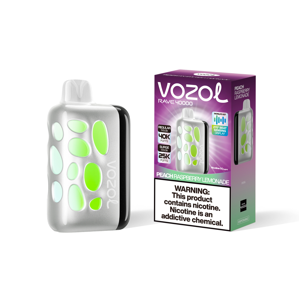 VOZOL Rave 40000 Vape – 270° Glow, 40,000 Puffs, 20 Flavors