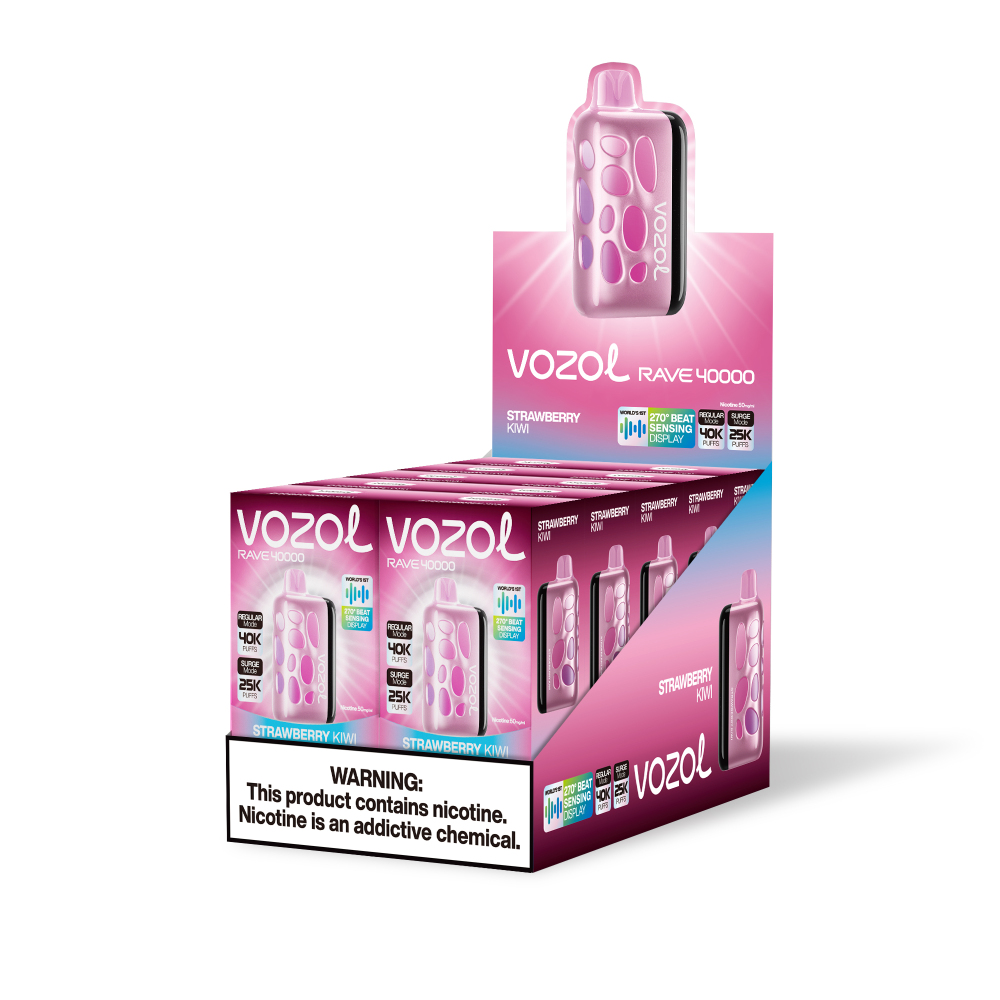 VOZOL Rave 40000 Vape – 270° Glow, 40,000 Puffs, 20 Flavors