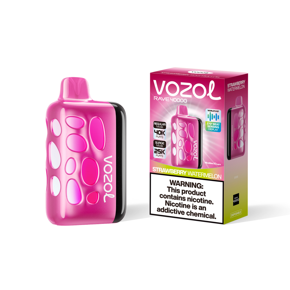 VOZOL Rave 40000 Vape – 270° Glow, 40,000 Puffs, 20 Flavors