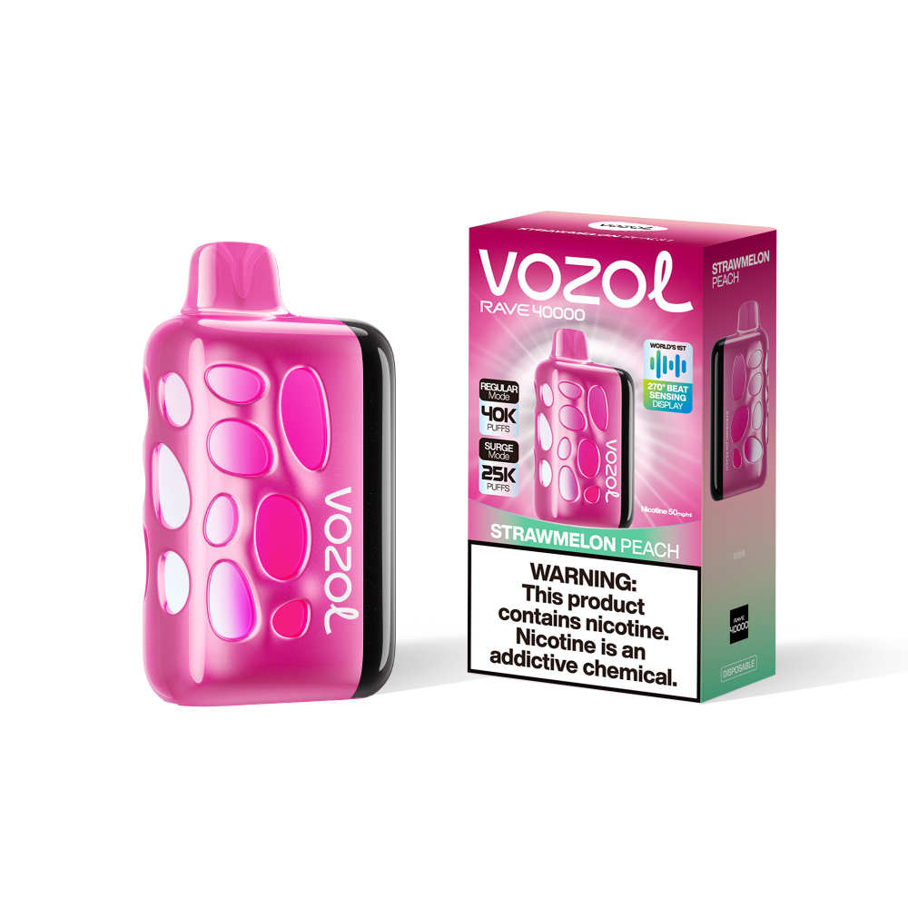 VOZOL Rave 40000 Vape – 270° Glow, 40,000 Puffs, 20 Flavors