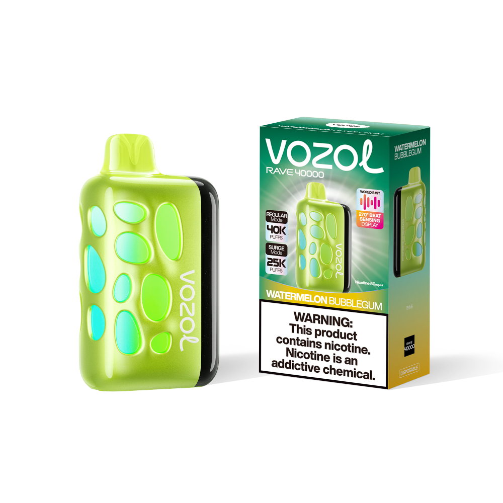 VOZOL Rave 40000 Vape – 270° Glow, 40,000 Puffs, 20 Flavors