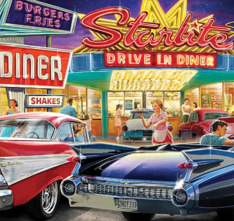 50s Drag Race Jigsaw Puzzle