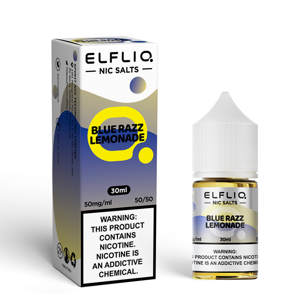 Elf Bar ELFLIQ Nicotine Salt E-Liquid: 20+ Flavors, 30ml Bottles 5% Box