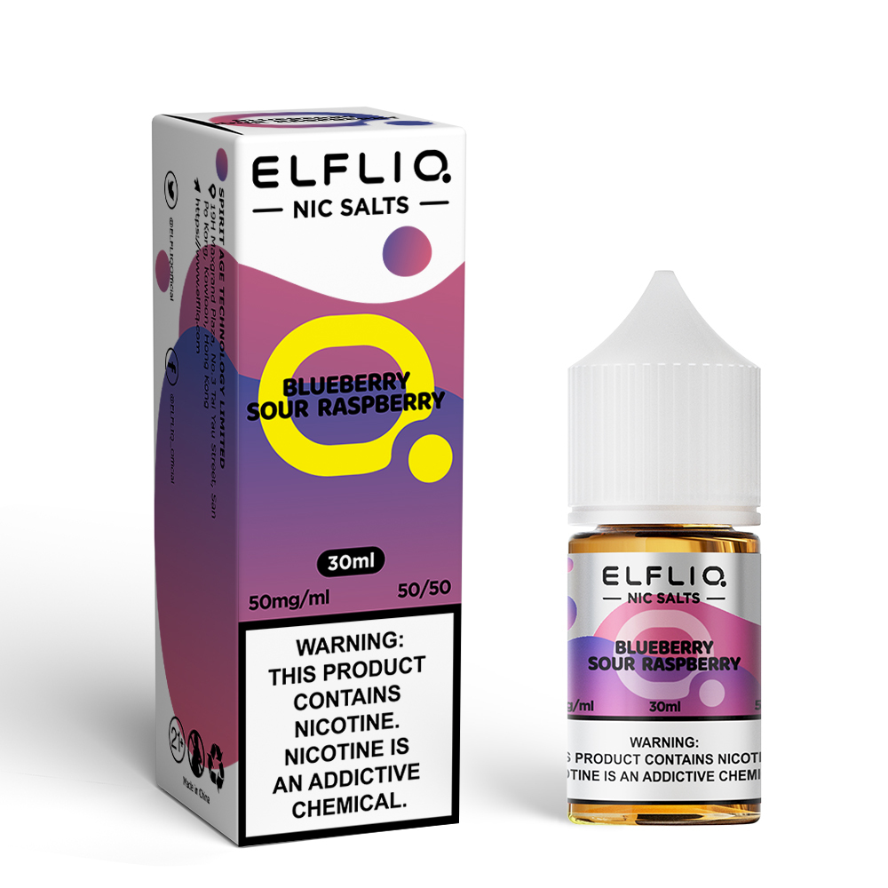 Elf Bar ELFLIQ Nicotine Salt E-Liquid: 20+ Flavors, 30ml Bottles 5% Box
