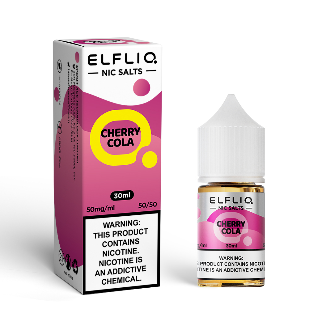Elf Bar ELFLIQ Nicotine Salt E-Liquid: 20+ Flavors, 30ml Bottles 5% Box