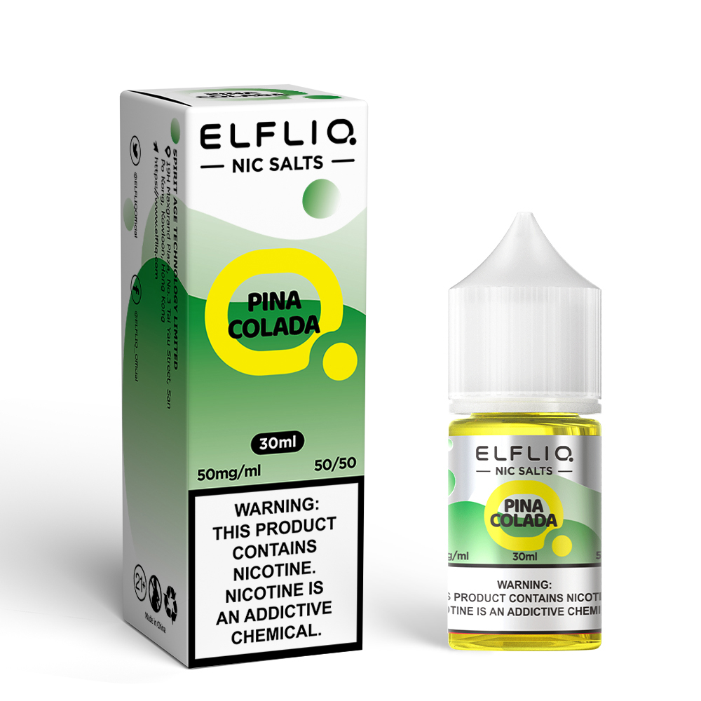 Elf Bar ELFLIQ Nicotine Salt E-Liquid: 20+ Flavors, 30ml Bottles 5% Box