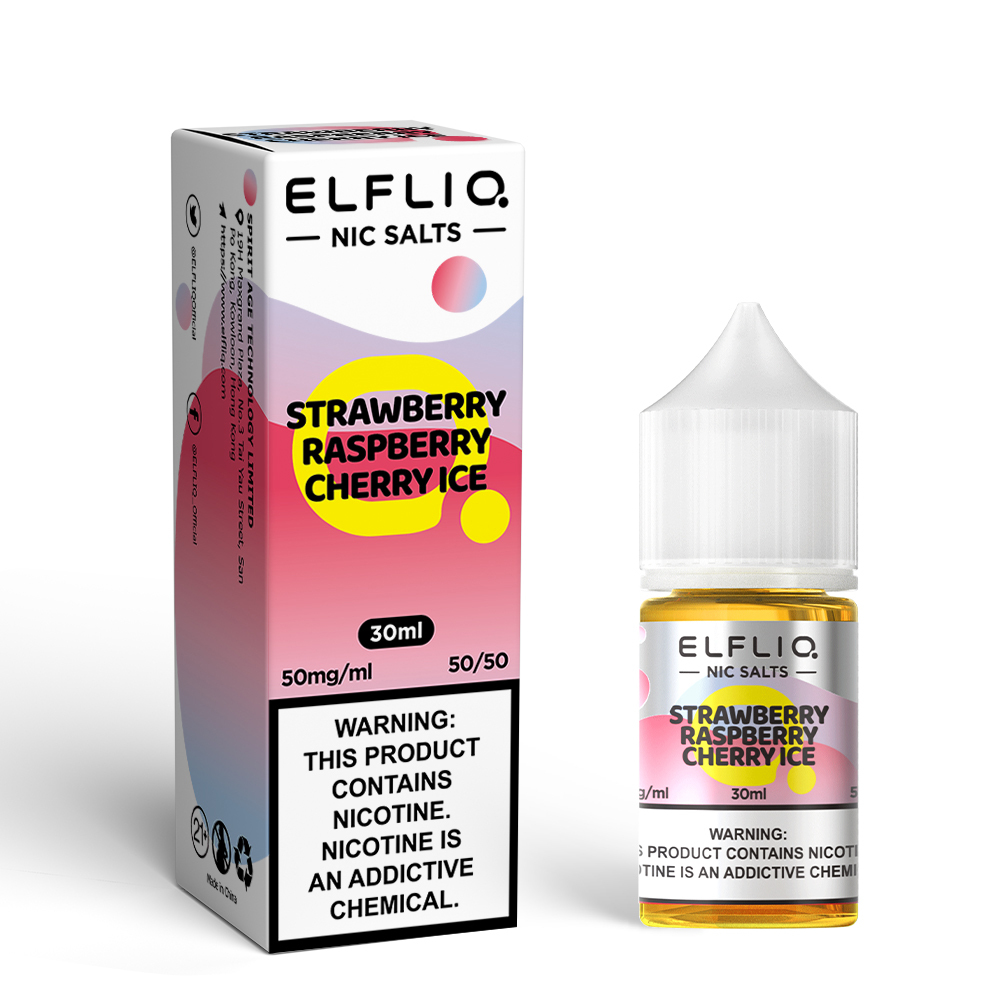 Elf Bar ELFLIQ Nicotine Salt E-Liquid: 20+ Flavors, 30ml Bottles 5% Box