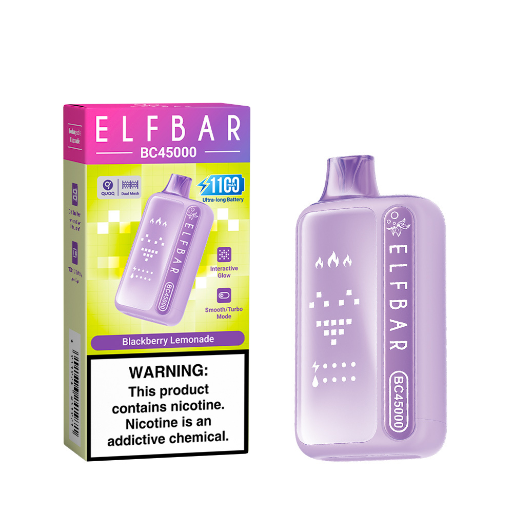 Elfbar BC45000 Vape – 45,000 Puffs, Dual Vapor, Interactive Glow & Bold Flavors