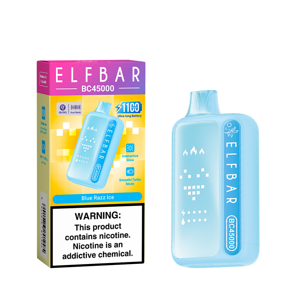 Elfbar BC45000 Vape – 45,000 Puffs, Dual Vapor, Interactive Glow & Bold Flavors