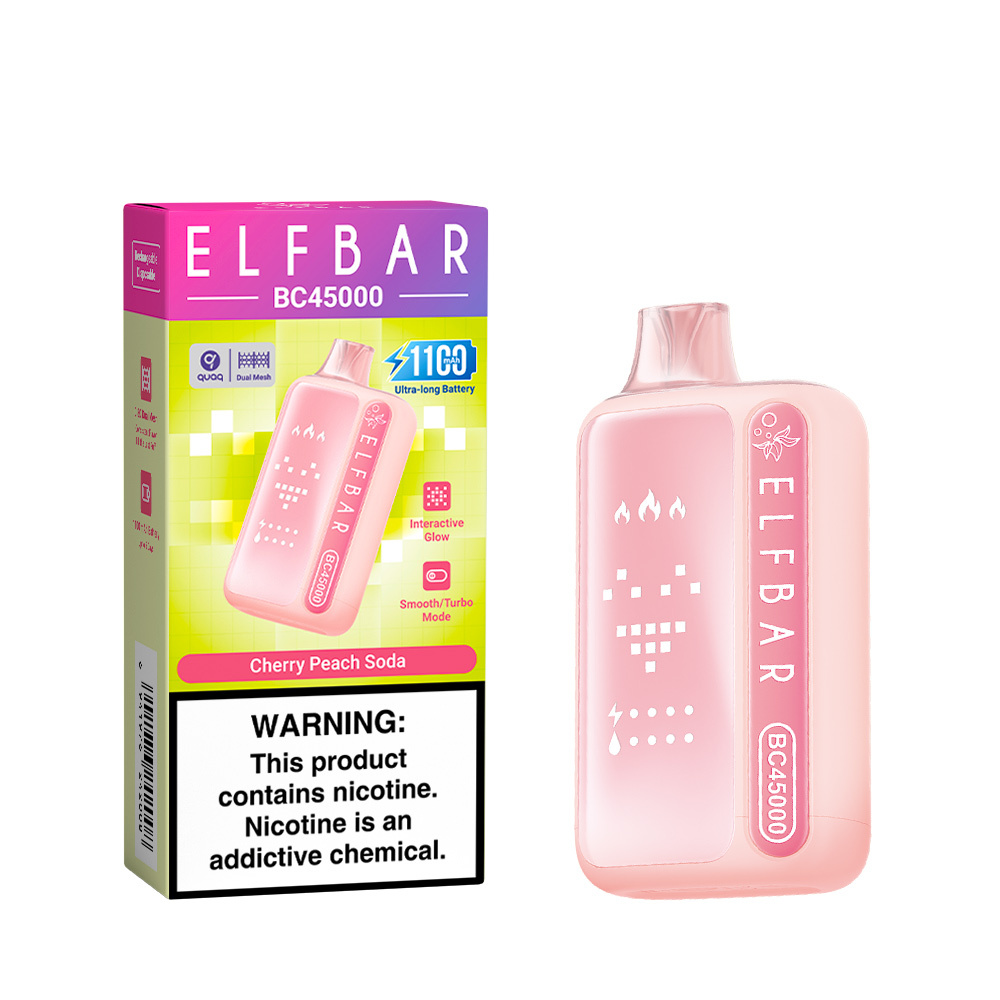Elfbar BC45000 Vape – 45,000 Puffs, Dual Vapor, Interactive Glow & Bold Flavors