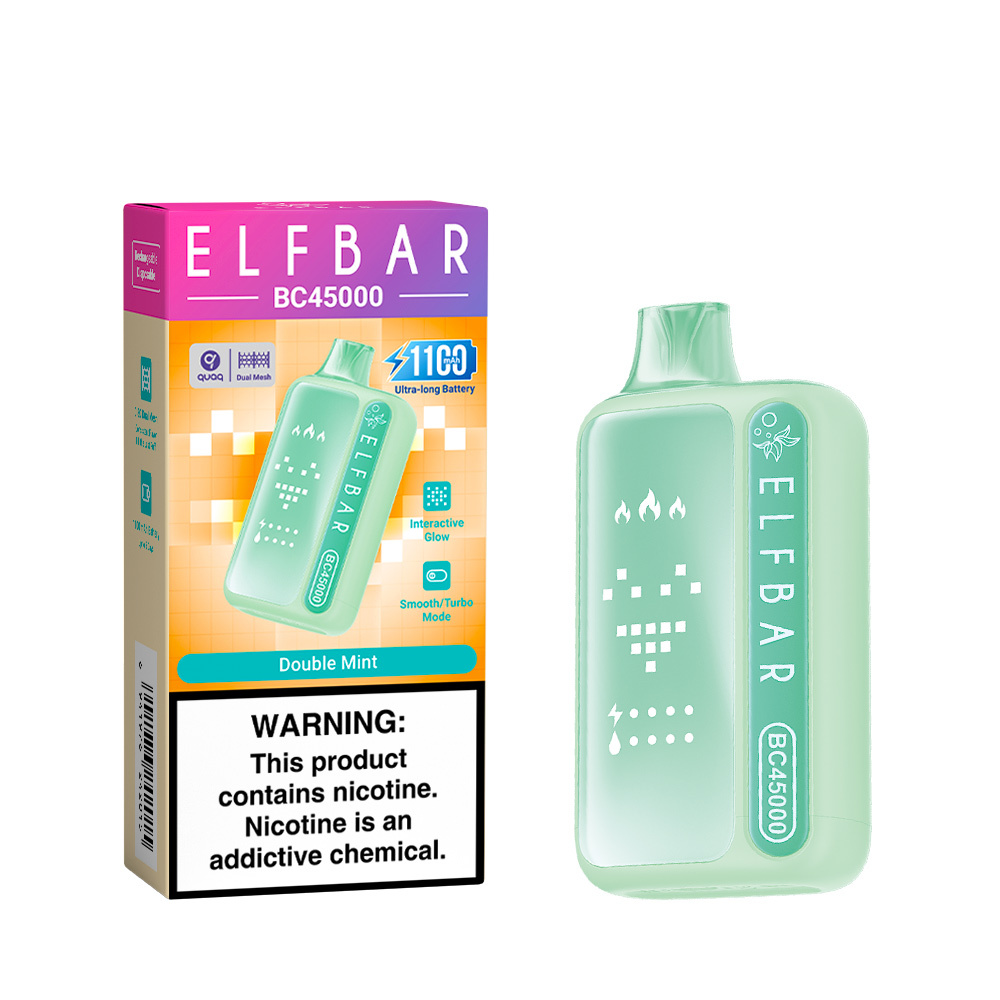 Elfbar BC45000 Vape – 45,000 Puffs, Dual Vapor, Interactive Glow & Bold Flavors