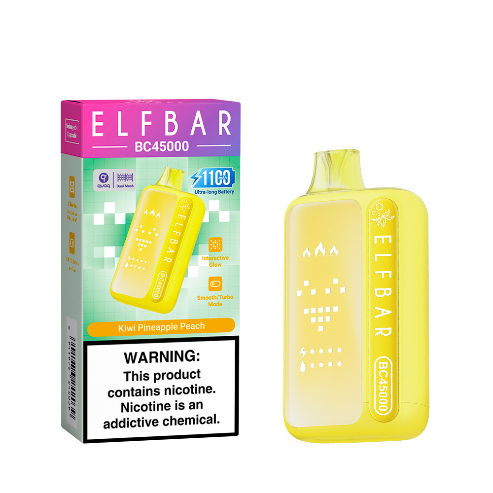 Elfbar BC45000 Vape – 45,000 Puffs, Dual Vapor, Interactive Glow & Bold Flavors